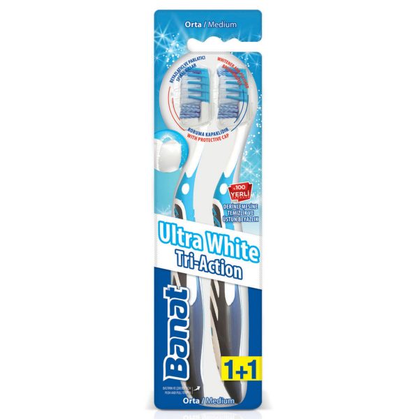 Banat Ultrawhite Diş Fırçası 1+1 (Orta)